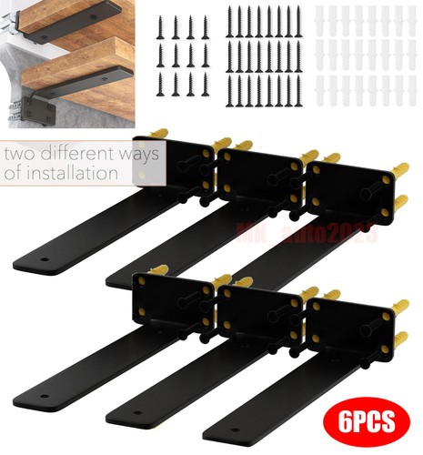 Floating shelf brackets - 6x,
