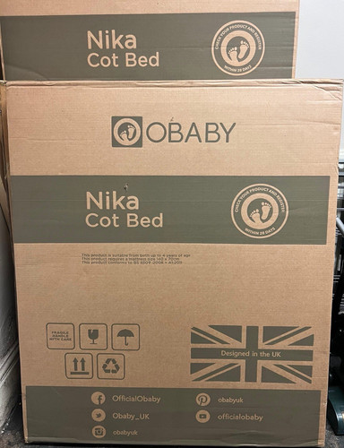 Obaby nika cot bed - obaby, grey