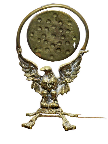 Vintage brass eagle gong circa - brass,