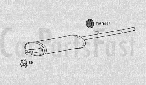 Excn3010 exhaust middle - exhaust, box