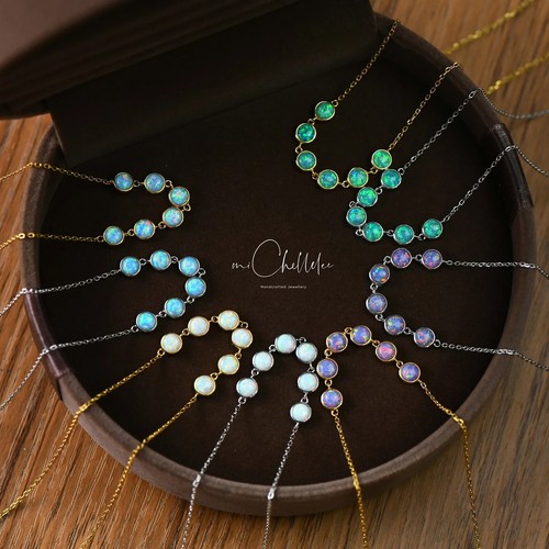 Multi colour opal beads - multi,