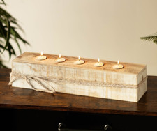 Large Wooden Candle Holder