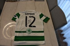 Cristian Gamboa Celtic F.C. Match Worn & Signed Champions League Jersey Shirt 