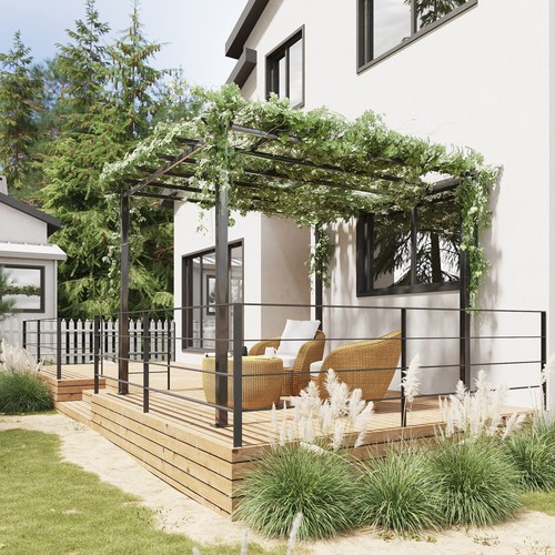 3x3 metal pergola grape - pergola,