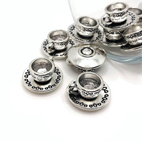 Silver coffee tea cup and - coffee,