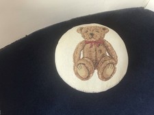 Children's Rustic Milking Stool Wooden Teddy Bear Design