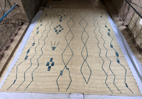 Hand knotted oushak - knotted, rug