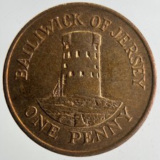 1989 Bailiwick Of Jersey 1p One 1 Pence Coin | Fine Collectable Grade