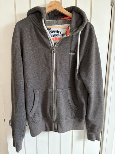Superdry mens hoodie grey - mens, m