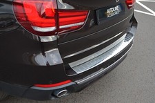 To Fit BMW X5 F15 (2014-18): Chrome Rear Bumper Protector Scratch Guard Steel