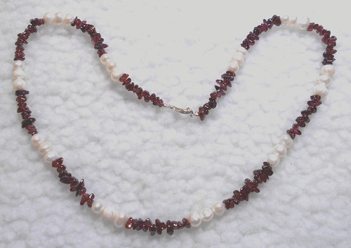 56cm necklace garnet - garnet, +