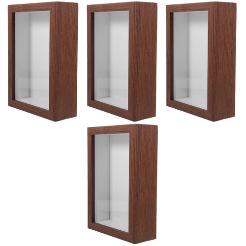 4pcs hollow wooden shadow box - wooden,