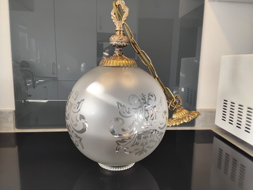 Vintage large glass - large, pendant