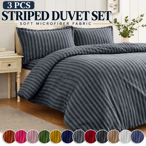 Luxury stripe duvet cover - duvet,