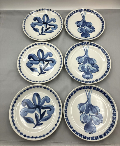 Floral garlic bread plates - bread,