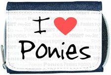 I Love Heart Ponies Denim Wallet