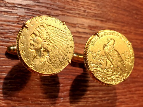 1911 american gold indian - gold, head