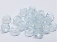 6/4MM CZECH GLASS LARGE HOLE RONDELLE/SPACER/PONY/CROW BEAD - 40PCS