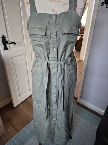 Redoute green pinafore midi - la,