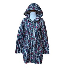 BODEN Rainy Day Mac Anchor Print Raincoat Red White Blue Size 4
