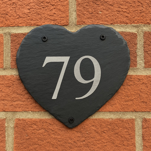 Slate house signs - house,
