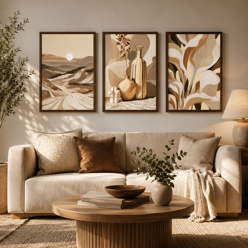 Set beige brown wall - 3,
