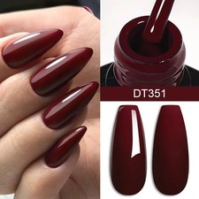 7ml Wine Red Gel Nail Polish Long-Lasting French Style Gel Nail Supplies UK