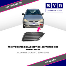 Vauxhall Corsa C 2004-2006 Front Bumper Grille Section Insurance Approved Left