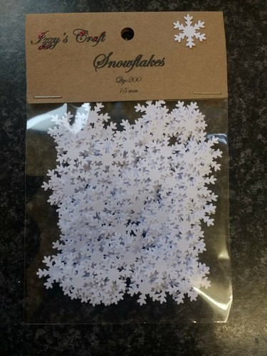 200 white snowflakes - snowflakes, christmas