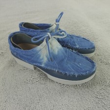 Trippen Shoes Womens 38 7 US Navy Blue Tie Dye Turmoil Slip On Lagenlook Artsy