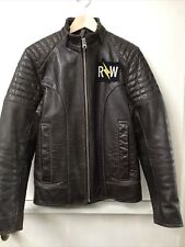 G-STAR RAW Brown Leather Biker