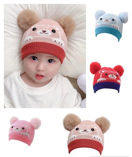 Pompom hat bobble beanie lined - hat,