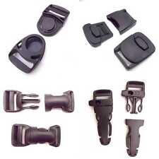 25mm Buckles Black Webbing Strap Clip Side Release Push Button BUY 1 2 4 8 100D