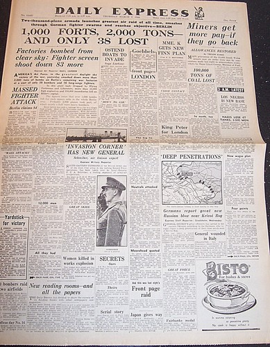 Ww2 newspaper berlin factories - newspaper,