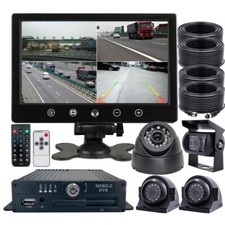 1080P 4CH 360 Car Truck Vehicle MDVR Rear View CCTV Security Camera 9" Monitor