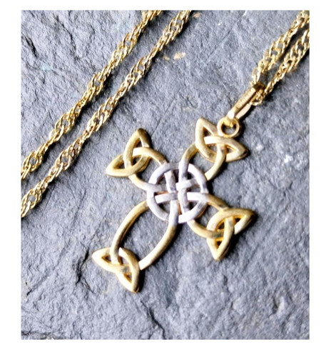Vintage 9ct gold - celtic, cross