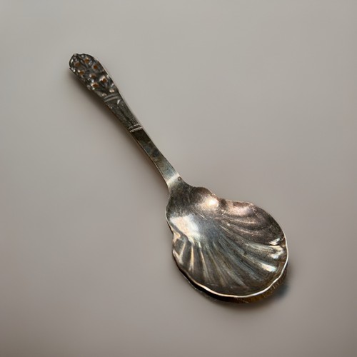 Antique serving spoon made - serving,