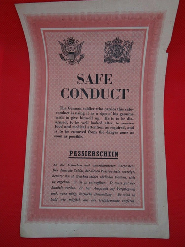 Ww2 surrender leaflet dropped - ww2,