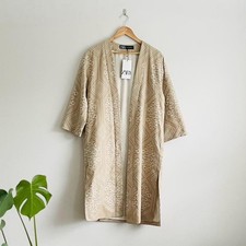 Zara Beige Long Embroidered