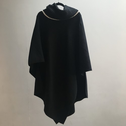Zara knit black poncho with - knit,