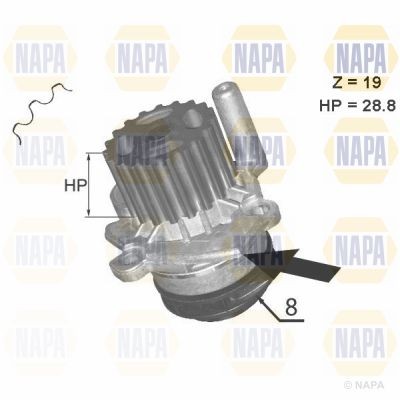 Napa water pump for - for, vw