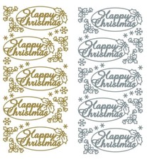 Happy Christmas peel off