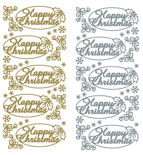 Happy christmas peel off - christmas,
