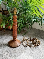 VINTAGE TURNED WOODEN TABLE LAMP ELEGANT DESIGN Lighthouse Style Untested 