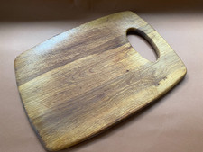 Vintage rectangular wooden chopping board with handle