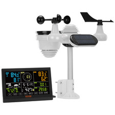 VEVOR 7-in-1 Wireless Weather Station 7.5 in Display for Indoor Outdoor-NO WIFI