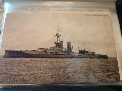 Ww1 hms marlborough postcard - ww1,