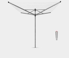 Brabantia 40m 4 Arm Rotary Airer Washing Line Dryer Cover Ground Spike