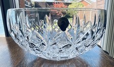 Stunning Large Waterford Crystal Bowl Rare Aoife Pattern Labels Ireland