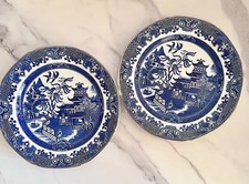 Burleigh Blue Willow Plate 26.5cm Pair Set